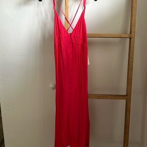 Brand New with Tags!! Ba&sh hot pink midi dress